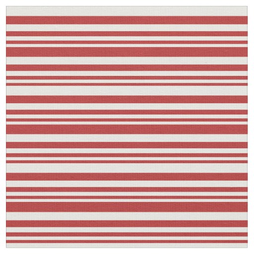 Red and White Lines/Stripes Pattern Fabric