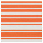 [ Thumbnail: Red and White Lines/Stripes Pattern Fabric ]