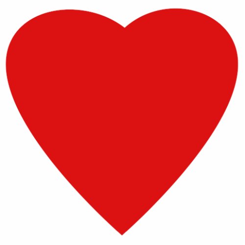 Red and White Love Heart Design Cutout