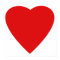 Red and White Love Heart Design.