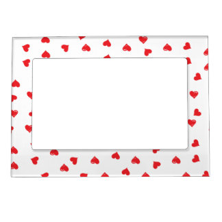 Red and White Love Heart Magnetic Photo Frame