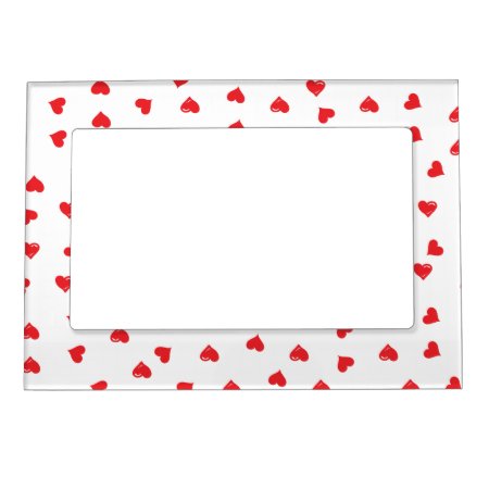 Red And White Love Heart Magnetic Photo Frame