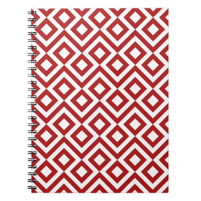Red and White Meander Notebook (Front)