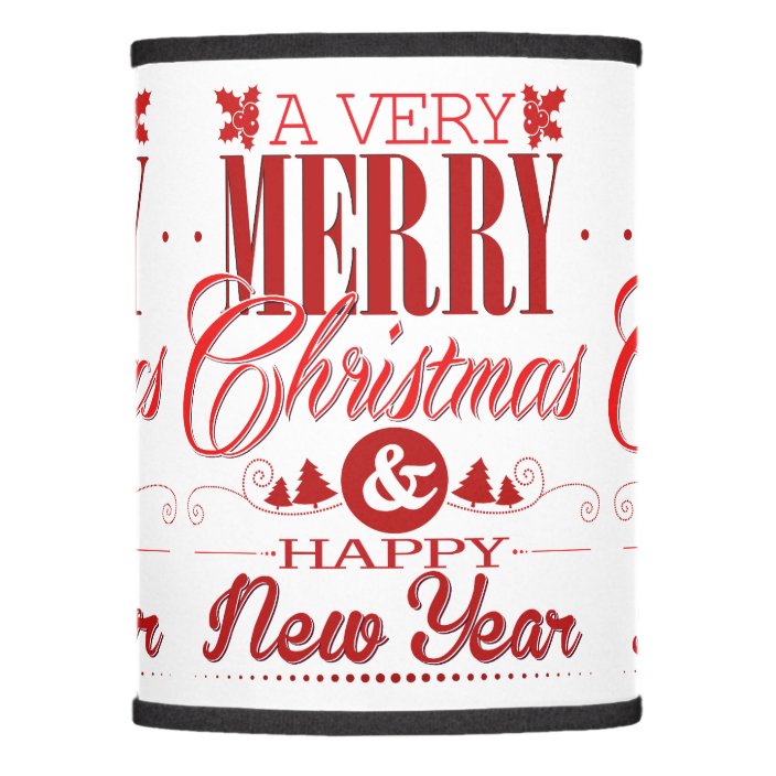 Red And White Merry Christmas Sayings Decor Lamp Shade Zazzle Com