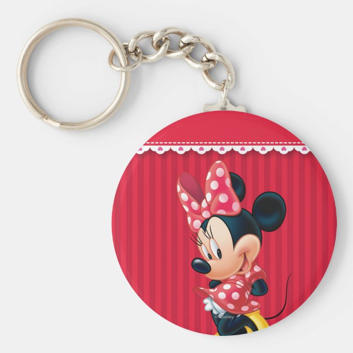 Red and White Minnie 4 Key Chain