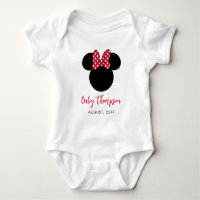 Red and White Minnie | Baby Announcement with Date