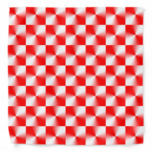 Red and White Modern Bandana