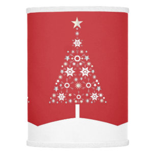 Red And White Modern Christmas Tree Lamp Shade