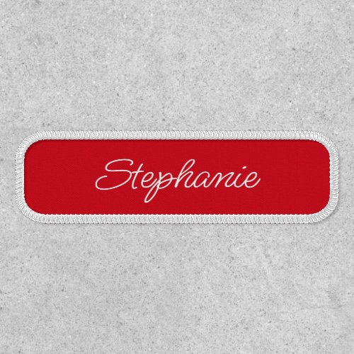 Red and White Monoline Script Custom Name Patch