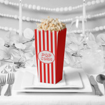 Red And White Movie Themed Popcorn