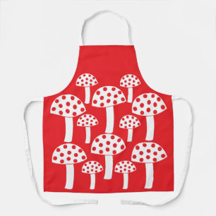 Red and White Mushroom Apron