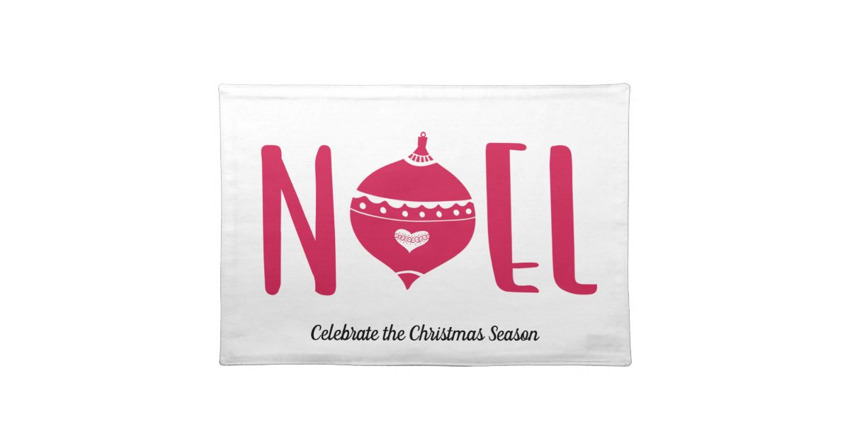 Red And White Noel Christmas Table Decor Linens Cloth Placemat