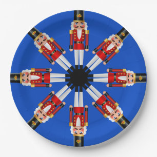Red and White Nutcracker Plate