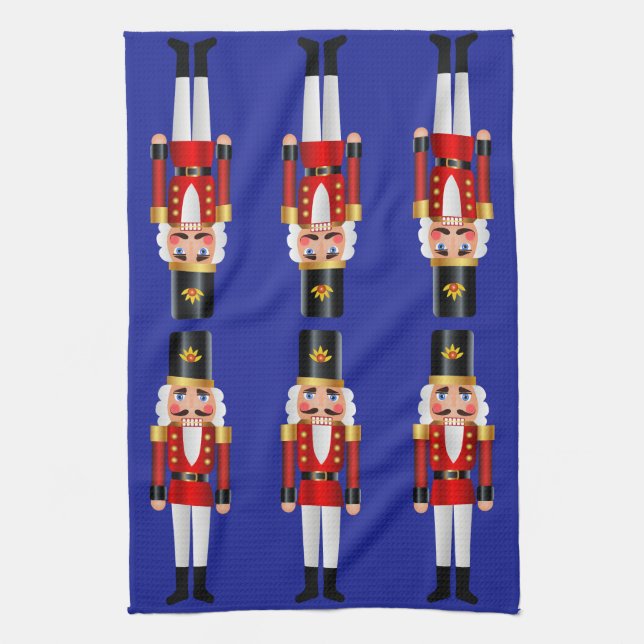 Red and White Nutcracker Towel (Vertical)