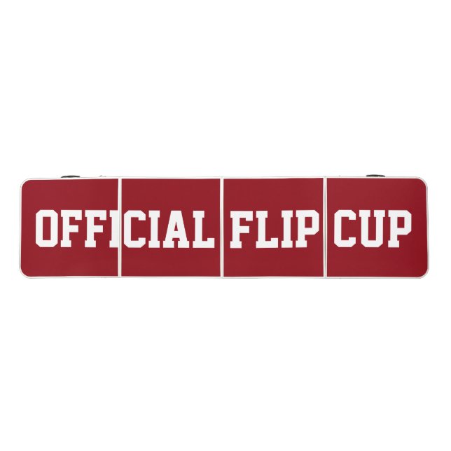 Red and White Official Flip Cup Table (Top)