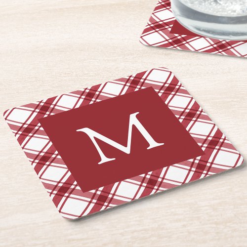 Red and White Paper Coaster