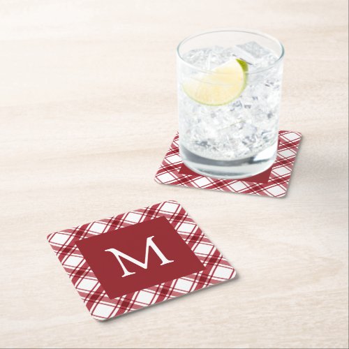 Red and White Paper Coaster