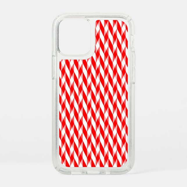 red and white pattern speck iPhone 12 mini case (Front)