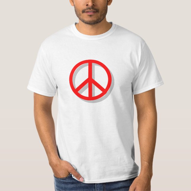 Red and White Peace T-Shirt (Front)