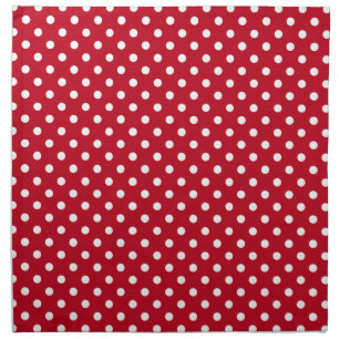 Red and White Peas Pattern Cloth Napkin