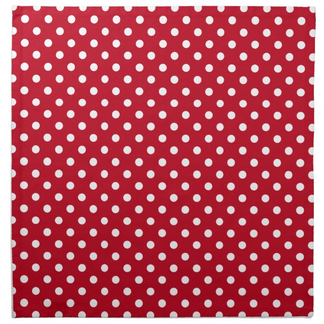 Red and White Peas Pattern Cloth Napkin (Front)