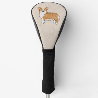 Red And White Pembroke Welsh Corgi Dog Breed Art Golf Head Cover
