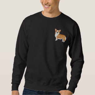 Red and White Pembroke Welsh Corgi Graphic Design Sweatshirt
