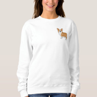 Red and White Pembroke Welsh Corgi Pet Art Design Sweatshirt