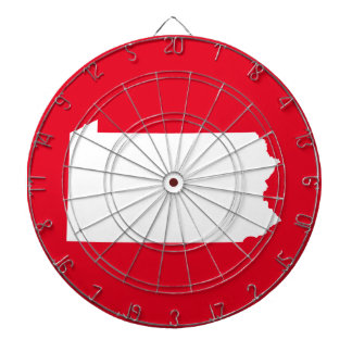 Red and White Pennsylvania Dart Board