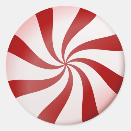 Red and White Peppermint Candy Stickers