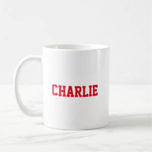 Red and White Personalized Coffee Mug