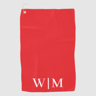 Red and White Personalized Golf Towel