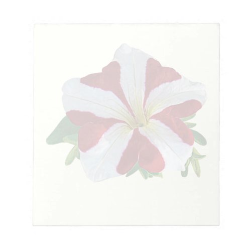 Red and White Petunia Notepad