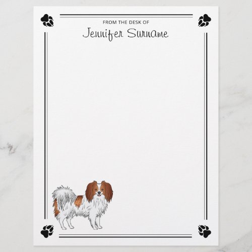 Red And White Phalne Cartoon Dog With Your Text Letterhead