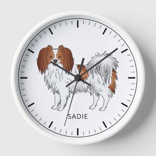Red And White Phalne With Personalizable Name Clock