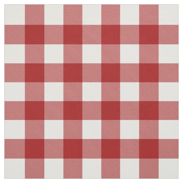 Red and White Picnic Plaid Color Choice Fabric (Swatch)