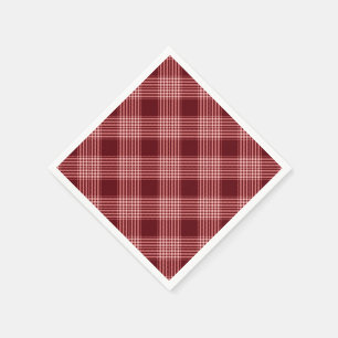Red And White Plaid Paper Napkins