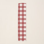 Red and white plaid scarf<br><div class="desc">red and white plaid</div>