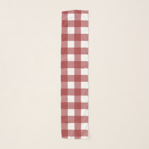 Red and white plaid scarf