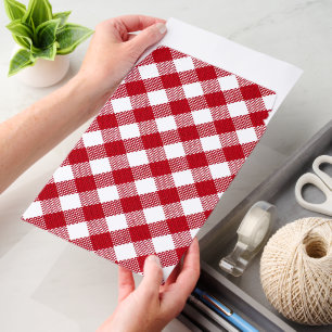 Red and White Plaid Shipping Envelope Mailers