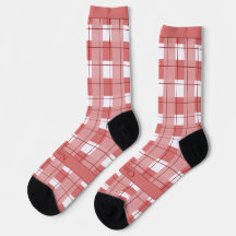 Red and White Plaid, Text on Foot