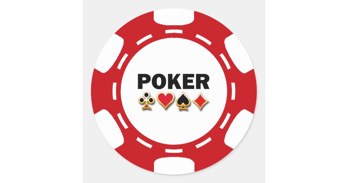 Sticker et autocollant Jetons poker