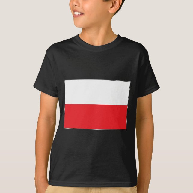Red and White Polish Flag T-Shirt (Front)