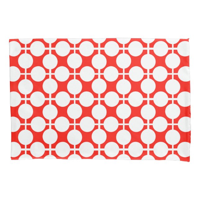 red and white polka dot and check pattern is fa pillow case (Front)