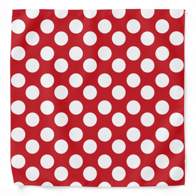 Red and White Polka Dot Bandana (Front)