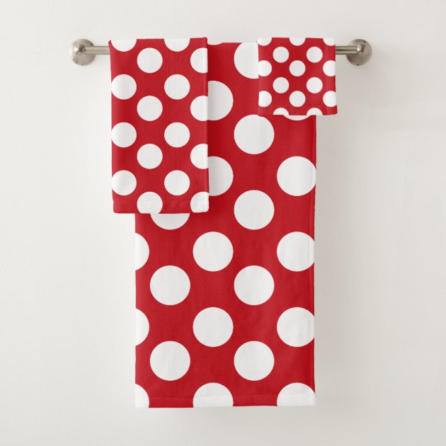 polka dot bath towels