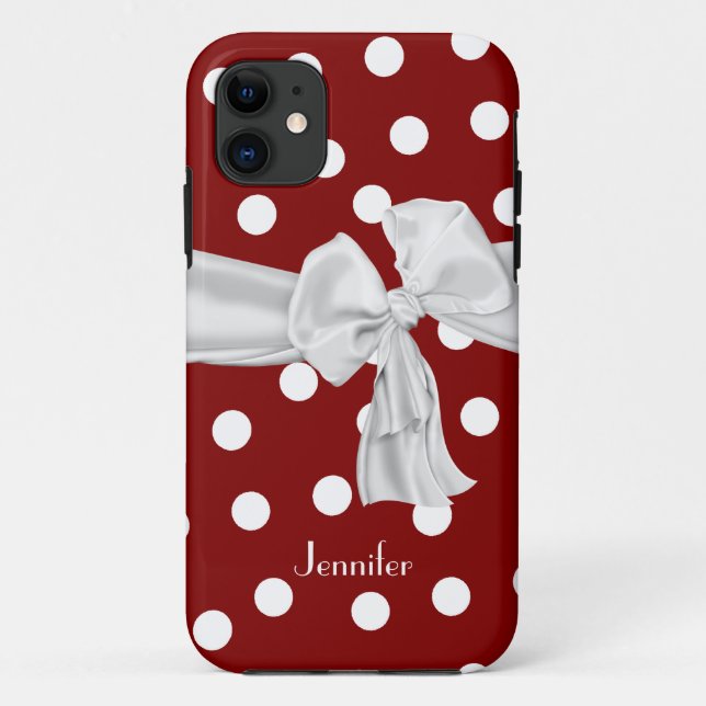 Red and White Polka Dot iPhone 5 Case (Back)