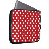Red and White Polka Dot Laptop Sleeve (Front Right)