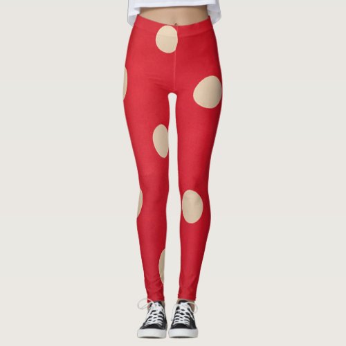 Red and White Polka Dot _ Leggings