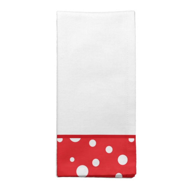 Red and White Polka Dot Napkins Set (Folded)